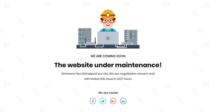Website under maintenance